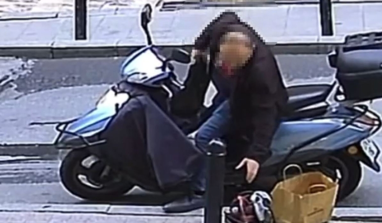 Şişli’de kaldırımdaki taşlama makinesini çalan şahıs tutuklandı