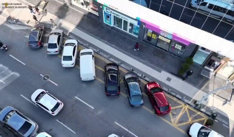 Havadan ceza yağdı: 104 araca 103 bin lira ceza kesildi