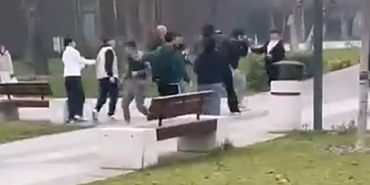 Bursa’da iki grup arasındaki kavga kamerada