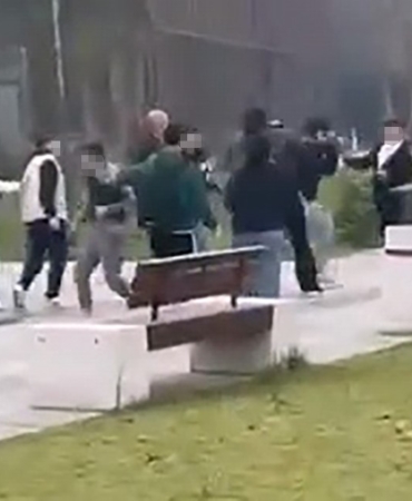 Bursa’da iki grup arasındaki kavga kamerada