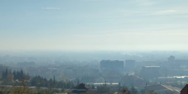 Edirne merkezde hava kirliliği çıplak gözle görüldü