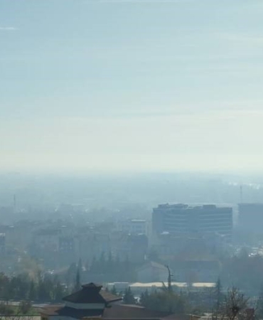 Edirne merkezde hava kirliliği çıplak gözle görüldü