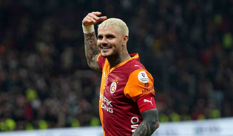 Galatasaray’da maç sonu üçlüsü Mauro Icardi’den