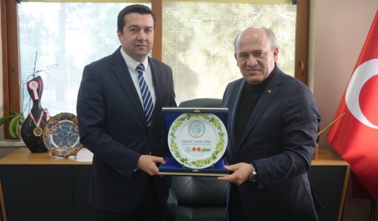 Havran Kaymakamı Evlice, Edremit Ticaret Odası’nı ziyaret etti