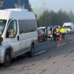 Edirne’de 10 araçlı zincirleme kaza: 5 yaralı