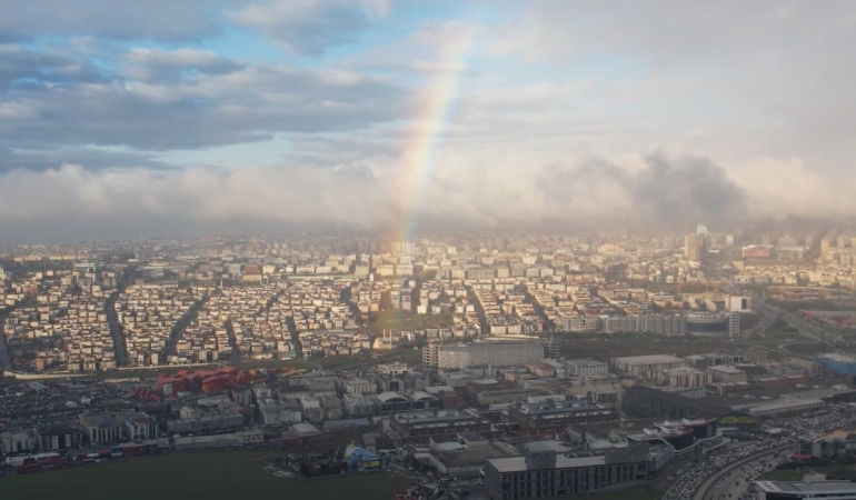 İstanbul’da gökkuşağı sürprizi