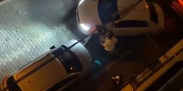 Komşuların park yeri kavgasında ortalık savaş alanına döndü