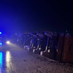 Bilecik’te devrilen tırın sürücüsü yaralandı