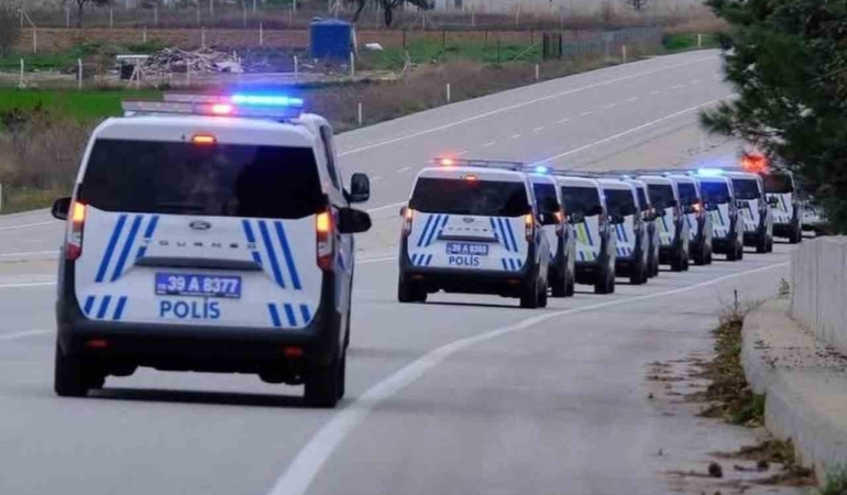 Kırklareli’nde Emniyet teşkilatına 64 yeni araç