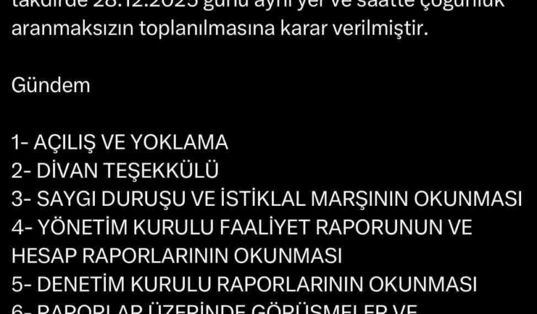 Muhammet Kıratlı’nın istifası sonrası Sakaryaspor’da kongre süreci başladı