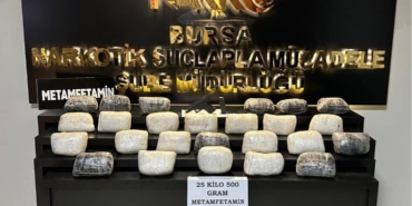 Bursa’da 25 buçuk kilo metamfetamin ele geçirildi