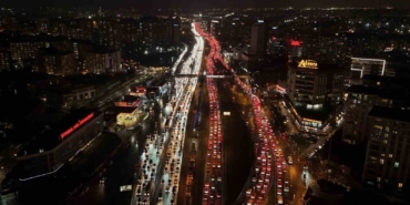 İstanbul’da yüzde 90’a ulaşan trafik havadan görüntülendi