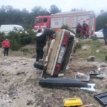 Kazdağları’nda kontrolden çıkan otomobil şarampole devrildi: 4 yaralı