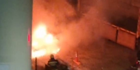 Tekirdağ’da hastane bahçesinde oksijen tüplerinin yanında yangın