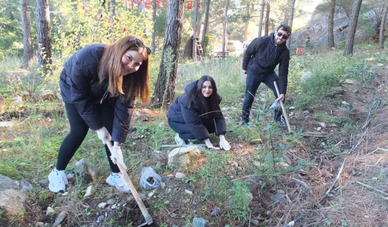 Kazdağlarında Bal Ormanına üniversiteli desteği