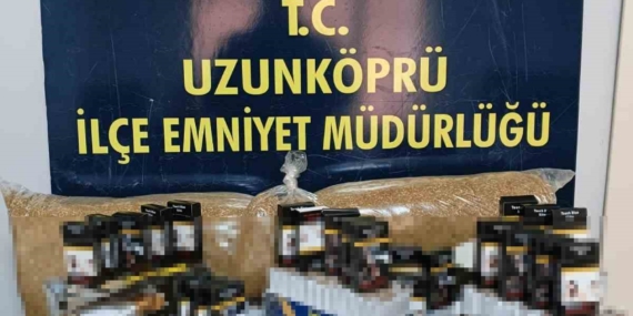 Edirne’de binlerce makaron ele geçirildi