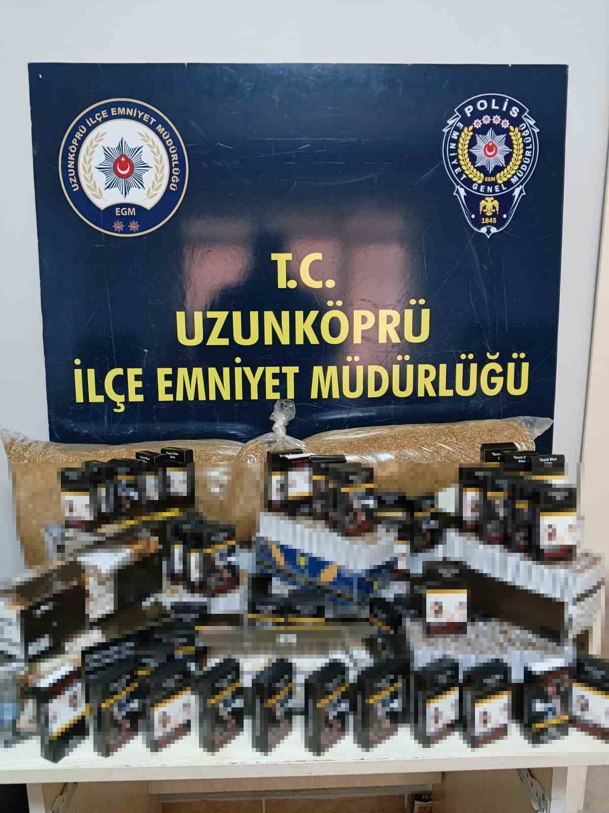Edirne’de binlerce makaron ele geçirildi