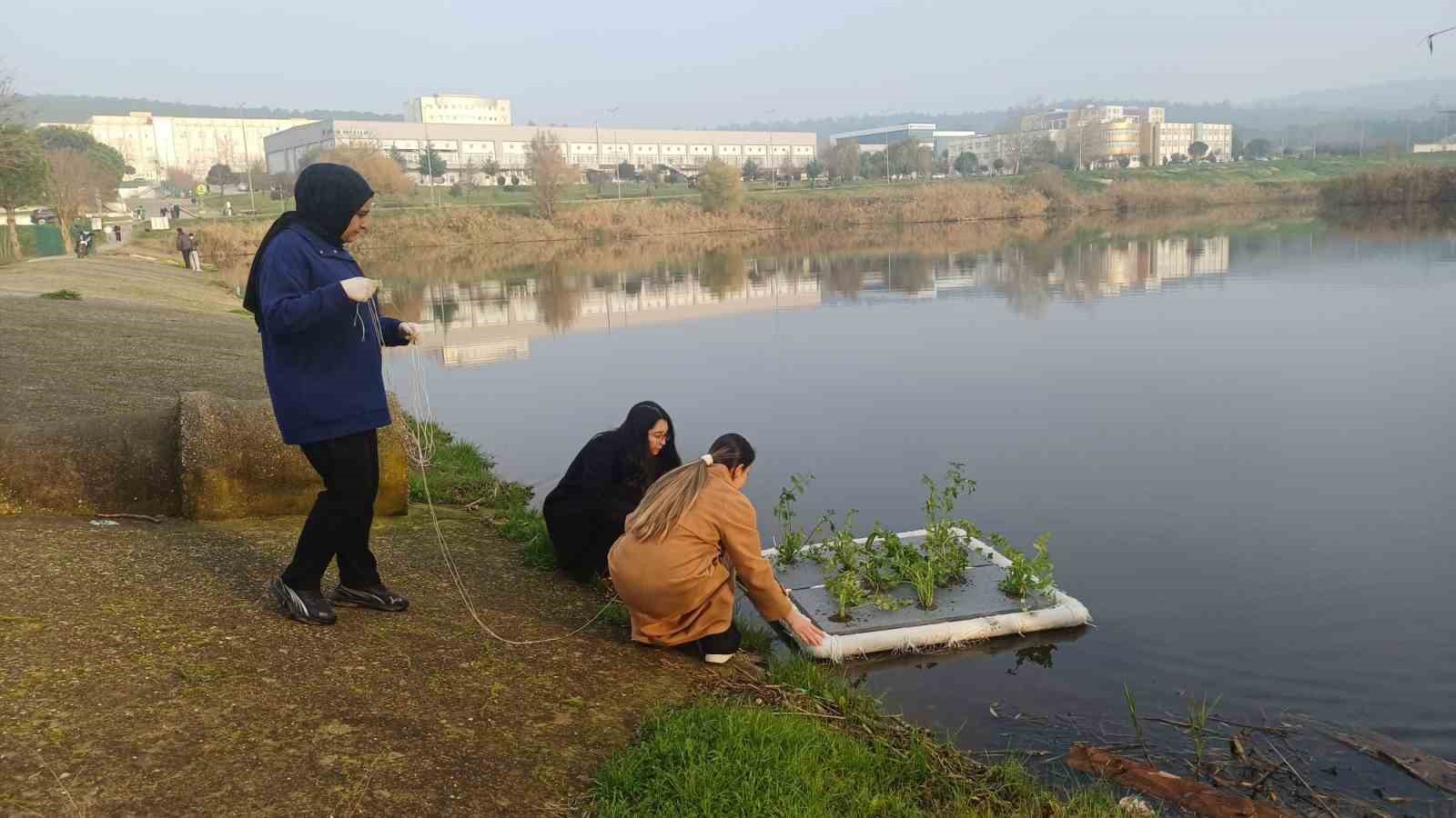 Botanik Bahçesinde "Yüzen Adacıklarla Gölet Temizliği" yapılıyor
