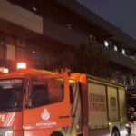 Küçükçekmece’de bir iş yerinin havalandırma bacasında yangın