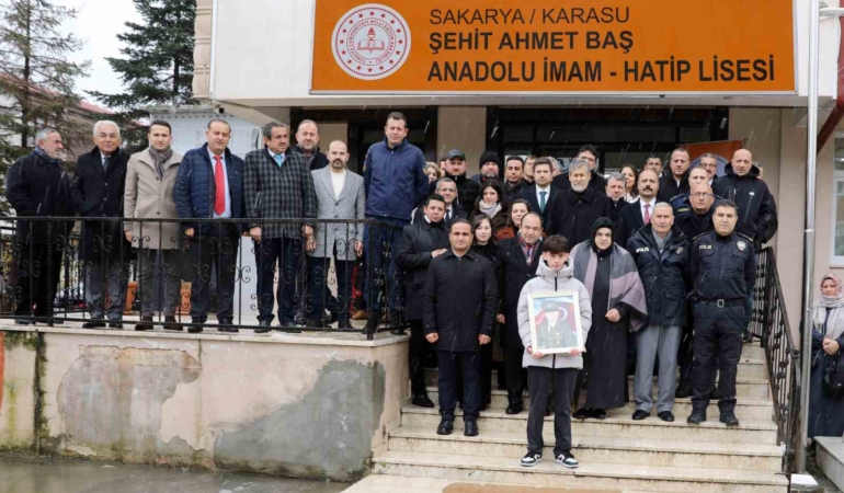 2018 yılında vatan uğruna can veren şehidin ismi okula verildi