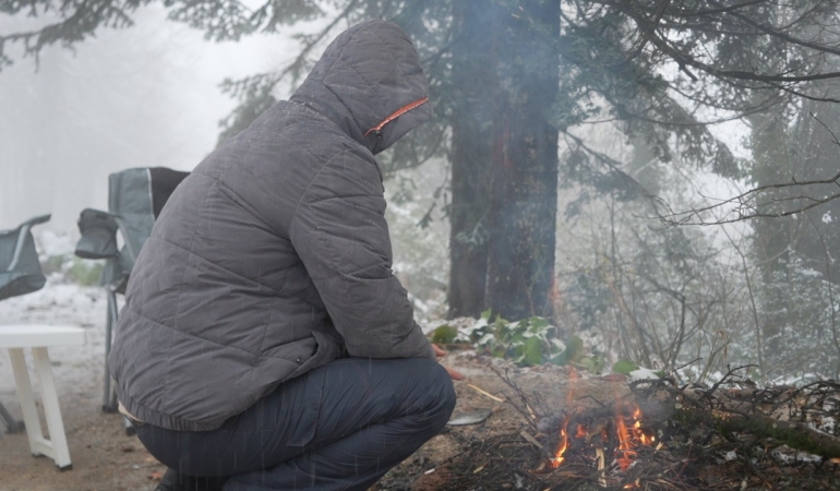 Samanlı Dağları’nın zirvesi beyaza büründü