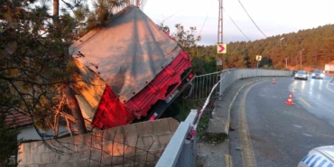 Pendik’te kamyonet kontrolden çıktı: Faciayı ağaçlar önledi