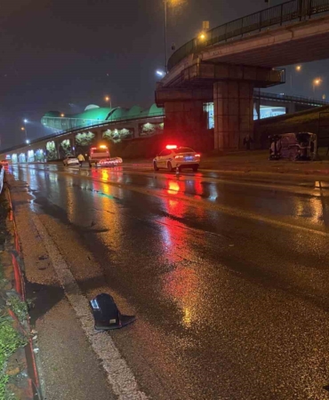 Kontrolden çıkan otomobil takla attı: Sürücü burnu bile kanamadan kurtuldu