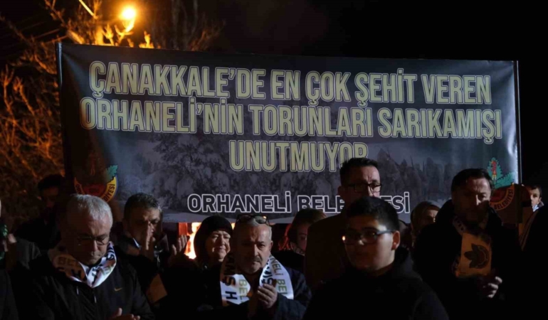 Çanakkale’de en çok şehit veren ilçe Orhaneli’nin torunları, Sarıkamış Şehitlerini andı