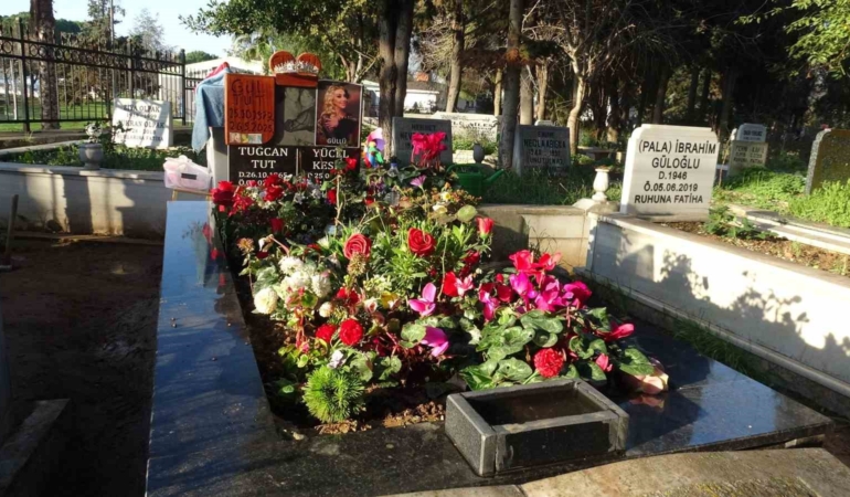 Güllü’nün mezarı gül bahçesine döndü