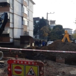 Kocaeli’de altyapı çalışması sırasında doğalgaz borusu patladı