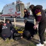 Motosikletle bariyere çarpan üniversite öğrencisi ağır yaralandı