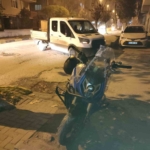 Keşan’da kamyonete çarpan motosiklet sürücüsü yaralandı