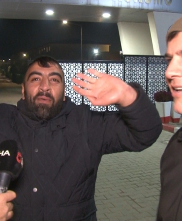 Edirne’de tahliye sevinci kameralara yansıdı: Koşarak çıkıp röportaj arasına girdi