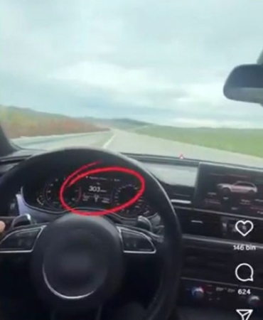 307 kilometre hızı görüp kendisini çekti, jandarma enseledi