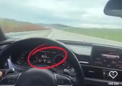 307 kilometre hızı görüp kendisini çekti, jandarma enseledi