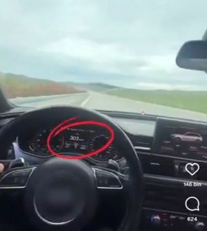 307 kilometre hızı görüp kendisini çekti, jandarma enseledi