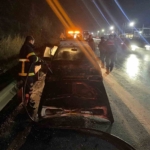 Bilecik’te seyir halindeki otomobil alev aldı