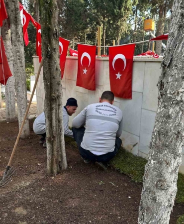 Gebze Şehitliği’nde bakım ve onarım çalışması yapıldı