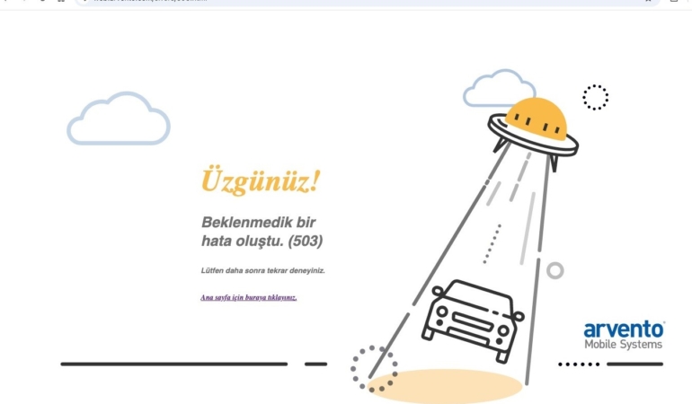 Araç takip sistemi çöktü