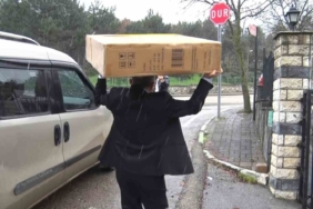 Karlı havada yürekleri ısıtan yardım