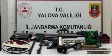 Yalova’da 5 defineci suçüstü yakalandı