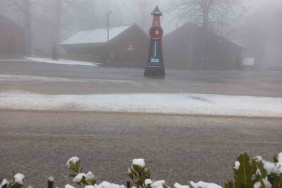 Samanlı Dağları’nın zirvesinde kar yağışı devam ediyor