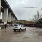 Sarıyer’de Kilyos tüneli inşaatında yağış nedeniyle yol çöktü