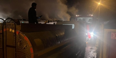 Manyas’ta samanlık yangını söndürüldü