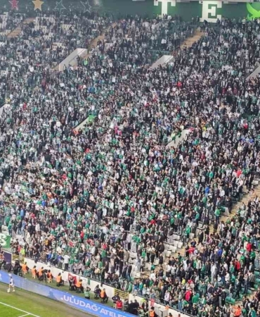 Bursaspor taraftarı tribüne uzak kaldı