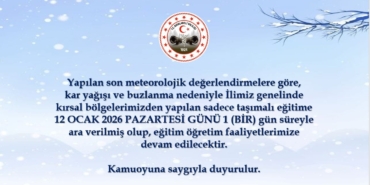 Kırklareli’nde taşımalı eğitime 1 gün ara