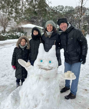 Çamlıca’da çocuklar karın keyfini doyasıya çıkardı