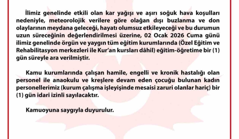 Bursa’da eğitime kar engeli