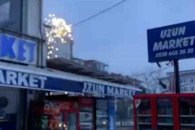 Tekirdağ’da elektrik telleri alev alarak kıvılcım saçtı