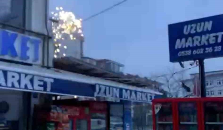 Tekirdağ’da elektrik telleri alev alarak kıvılcım saçtı